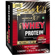 Deals, Discounts & Offers on Personal Care Appliances -  MuscleXP 100% Whey Protein New Gold Standards (Pack of 5 Serving) - Cafe Mocha With Digestive Enzymes