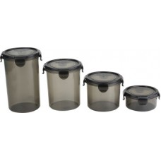 Deals, Discounts & Offers on Kitchen Containers - Bel Casa Lock & Store Round - 300ml, 600ml, 900ml, 1230ml Polypropylene Grocery Container(Pack of 4, Grey)
