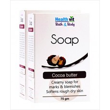 Deals, Discounts & Offers on Personal Care Appliances - Healthvit Bath and Body Cocoa Butter Soap, 75g (Pack of 2)