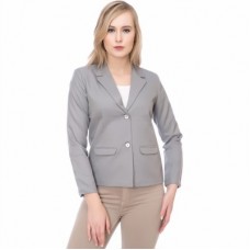 Deals, Discounts & Offers on Women - NGT Solid Single Breasted Formal Women Blazer(Grey)