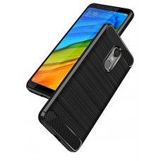 Deals, Discounts & Offers on  - Bracevor Xiaomi Redmi 5 Back Cover Case, Carbon Fiber TPU Flexible Shockproof, Brushed Rugged Armor - Black