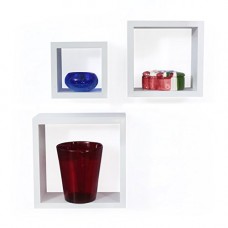 Deals, Discounts & Offers on  - Forzza Kate Wall Shelf, Set of 3 (Lacquer Finish, White)