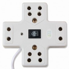 Deals, Discounts & Offers on  -  ELV Extension Board 6 Amp 4 Plug Point with Master Switch, LED Indicator, Extension Cord (4.8 Meter) - White