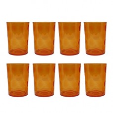 Deals, Discounts & Offers on  - Kitchen Closet Plastic Glass(Pack of 8) (Orange)