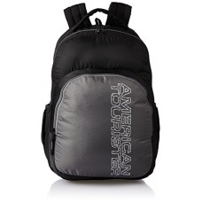 Deals, Discounts & Offers on  -  American Tourister Unisex 27 Ltrs Black Casual Backpack (AMT STRATOS BP-01 BLACK/GREY)