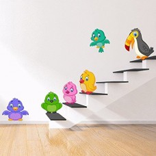 Deals, Discounts & Offers on  -  DeStudio 'Bird Kids' Wall Sticker (PVC Vinyl, 130 cm x 90 cm)