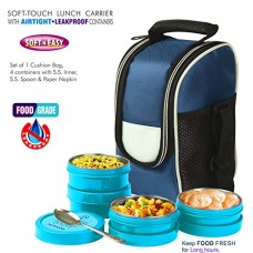 Deals, Discounts & Offers on  - BMS Lifestyle Executive 2in1 Steel & Polypropylene Lunch Box Set, 8 Pieces , Blue