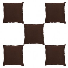 Deals, Discounts & Offers on  -  HOMEC Trendy Cushion Covers Set of 5 in 40 cm X 40 cm (Color - Dk Brown)