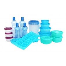 Deals, Discounts & Offers on Home & Kitchen - Princeware Plastic Refrigerator Jar Set, 17-Pieces, Multicolour