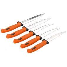 Deals, Discounts & Offers on Home & Kitchen - Amiraj Double Mould Plastic Knife Set, Set of 5, White/Orange