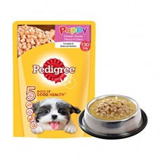 Deals, Discounts & Offers on  -  Pedigree Puppy Chicken Chunks Flavour in Gravy, 80g Pouch