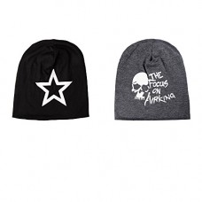 Deals, Discounts & Offers on  - Noise Combo of Black Salute and Black & Focus Airking Dark Grey Slouchy Beanie