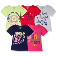 Deals, Discounts & Offers on  - Cherokee Girls' Plain Regular Fit T-Shirt (Pack of 5)