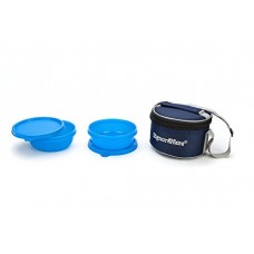 Deals, Discounts & Offers on Home & Kitchen - Signoraware Buddy Lunch Box with Bag, 15cm, T Blue
