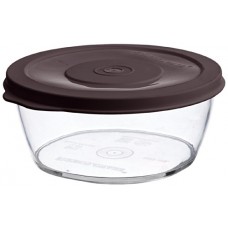 Deals, Discounts & Offers on Home & Kitchen - Signoraware Crystal Clear Round Medium Container with Seal, 600ml, Set of 1, Maroon