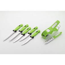 Deals, Discounts & Offers on Home & Kitchen - Amiraj Plastic Cutting Tools Set, 7-Pieces, White/Green