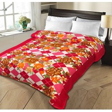 Deals, Discounts & Offers on  - Christy's Collection Super Soft Printed Cotton Blend AC Double Blanket - Pink