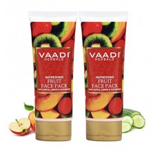 Deals, Discounts & Offers on Personal Care Appliances - Vaadi Herbals Refreshing Fruit Pack with Apple Lemon and Cucumber, 120gmx2