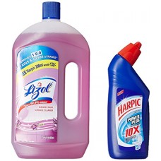 Deals, Discounts & Offers on Personal Care Appliances - Lizol Disinfectant Floor Cleaner Lavender- 975 ml with Free Harpic Power Plus Toilet Cleaner- 200 ml (Any Variant)