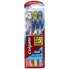 Deals, Discounts & Offers on Personal Care Appliances -  Colgate Toothbrush-360 Degree Flosstip - 2 Get 1 Free (Soft-Saver)