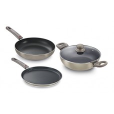 Deals, Discounts & Offers on Home & Kitchen - Prestige Omega Deluxe Metallica Aluminium Kitchen Set (3-Pieces, Metallic Grey)