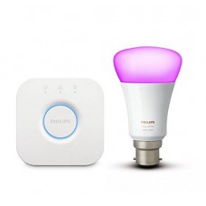 Deals, Discounts & Offers on  -  Philips Hue Mini Starter with 10W B22 Bulb (White & Color), Compatible with Amazon Alexa, Apple HomeKit, and the Google Assistant