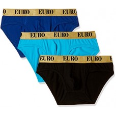 Deals, Discounts & Offers on  - [Size 90-95] Euro Men's Cotton Brief (Pack of 3) (Colors May Vary)