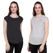 Deals, Discounts & Offers on  - Mallory Winston White & Black Sleeveless Ruffle