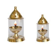 Deals, Discounts & Offers on  - Frestol Brass New Udupi Jyot (7.5 cm x 7.5 cm x 13.5 cm, Golden, Set of 2, Buy 1 Get 1)