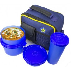 Deals, Discounts & Offers on Storage - Flipkart SmartBuy Square Blue 4 Containers Lunch Box(950 ml)