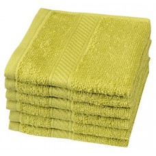 Deals, Discounts & Offers on  - Trident Everyday Plus Solid 6 Piece 400 GSM Cotton Face Towel Set - Oasis
