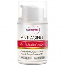 Deals, Discounts & Offers on  -  StBotanica Anti Aging & Anti Wrinkle Cream With Co-Q10, Hyaluronic acid, Vitamin E & Argan Oil - 50ml