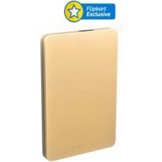 Deals, Discounts & Offers on Storage - Toshiba Canvio Alumy 2 TB Wired External Hard Disk Drive(Gold)