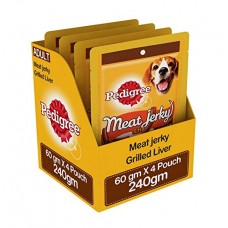 Deals, Discounts & Offers on  - Pedigree Meat Jerky Stix Dog Treats, Grilled Liver, 60 g Pouch (Pack of 4)