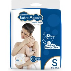 Deals, Discounts & Offers on Baby Care - Billion Extra Absorb Diaper Pants - S(60 Pieces)