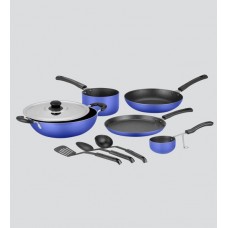 Deals, Discounts & Offers on  - Ideale Blue Aluminium Non Stick Cookware - Set of 8