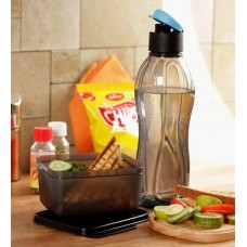 Deals, Discounts & Offers on  - Tupperware Xtreme set of 1 bottle and 1 container with lid - Black