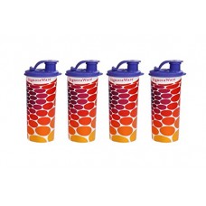 Deals, Discounts & Offers on Home & Kitchen - Signoraware Stylish Energy Jumbo Plastic Sipper Set, 500ml, Set of 4, Deep Violet