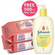 Deals, Discounts & Offers on Baby Care - Johnson's Skincare Wipes with Top-to-toe Baby Wash