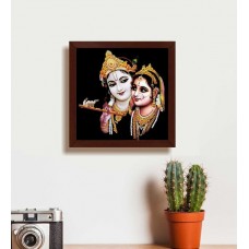 Deals, Discounts & Offers on  - Multicolour Wood Beautifully Printed Radha Krishna Wall Art Painting By Go Hooked