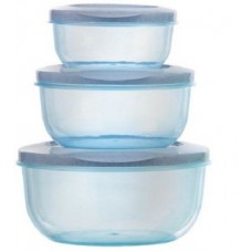 Deals, Discounts & Offers on Kitchen Containers - Mastercook Malta - 290 ml, 580 ml, 1000 ml Plastic Grocery Container(Pack of 3, Blue)