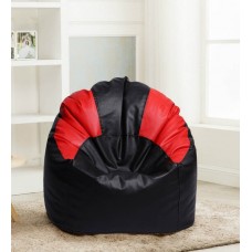 Deals, Discounts & Offers on Furniture - Florenze XXXL Filled Bean Bag in Black Colour by SGS Industries