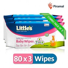 Deals, Discounts & Offers on  - Little's Soft Cleansing Baby Wipes (Pack of 3, 80 Wipes)