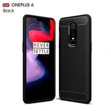 Deals, Discounts & Offers on  - ExpressB Oneplus 6 Carbon Fiber Brushed Texture TPU Shock Absorption Amour Back Cover (Black)