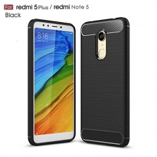 Deals, Discounts & Offers on  - Carbon Fibre Redmi Note 5 Brushed Texture Shock Proof Armour TPU Back Case - Black
