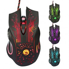 Deals, Discounts & Offers on  - Gaming Mouse, Pictek USB Wired Mouse 3200DPI 6 Button Optical Sensor Gaming Mouse, 7 Color LED