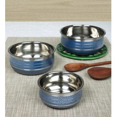 Deals, Discounts & Offers on Cookware - Home Creations Stainless Steel Handi Set (1000 ML,600 ML & 400 ML) - Set of 3