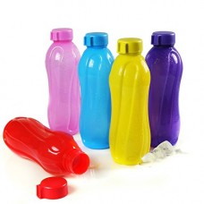 Deals, Discounts & Offers on Home & Kitchen -  Cello Aqua Cool Polypropylene Bottle Set, 1 Litre, Set of 5, Multicolour