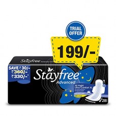 Deals, Discounts & Offers on Personal Care Appliances - Stayfree Advanced XL All Night Sanitary napkins (28 Count)