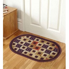Deals, Discounts & Offers on  - Brown Nylon 23 x 15 Inch Taba Abstract Oval Shape Door Mat by Status